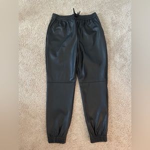 Fashion Nova Black Faux Leather Pants - Size M